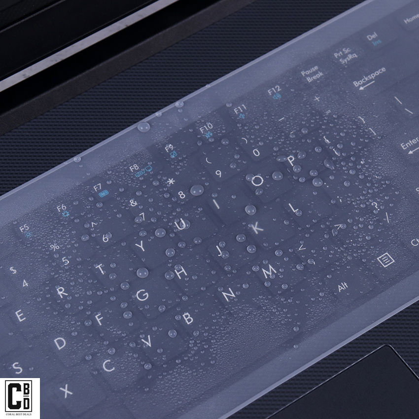 Folie de Protectie pentru Tastatura Laptop, din Silicon Transparent, Reutilizabila, Dimensiune Universala, CBD CORAL BEST DEALS [14]