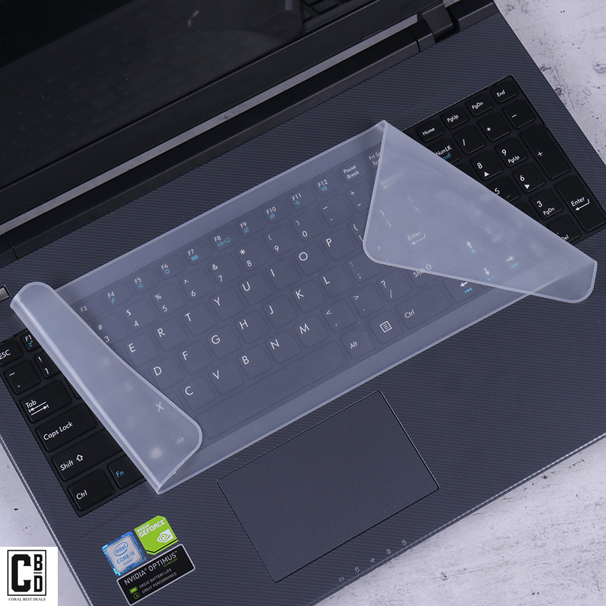 Folie de Protectie pentru Tastatura Laptop, din Silicon Transparent, Reutilizabila, Dimensiune Universala, CBD CORAL BEST DEALS [16]