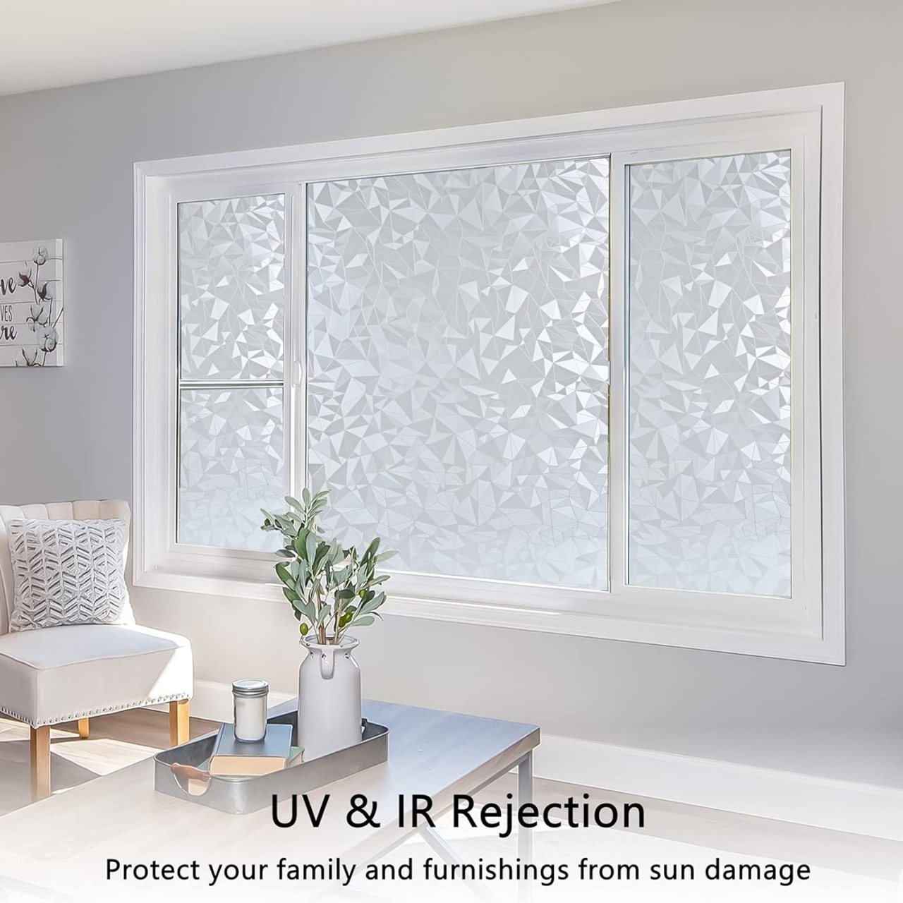 Folie decorativă pentru geam cu efect privacy 200 x 60 cm, model Diamant [5]