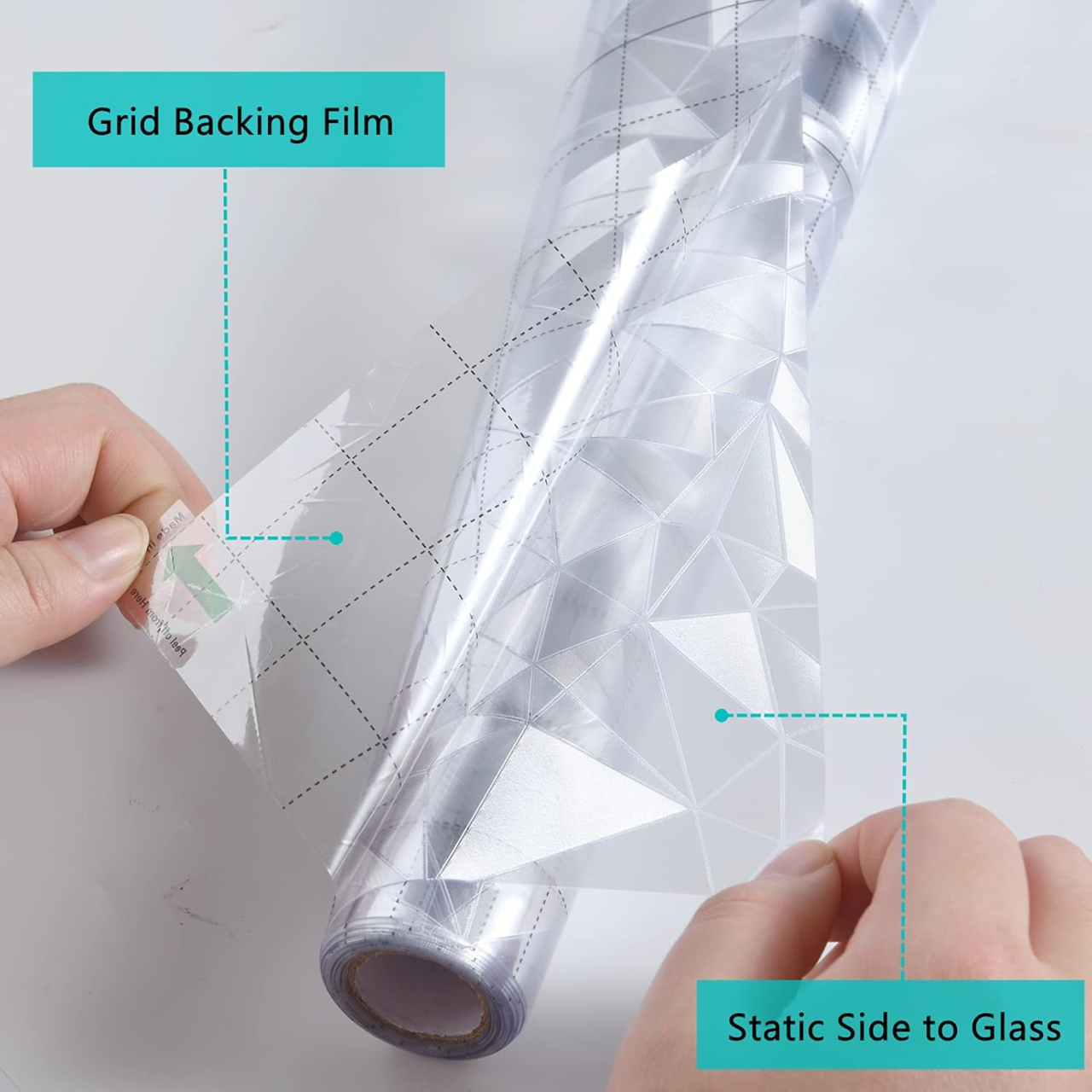 Folie decorativă pentru geam cu efect privacy 200 x 60 cm, model Diamant [2]