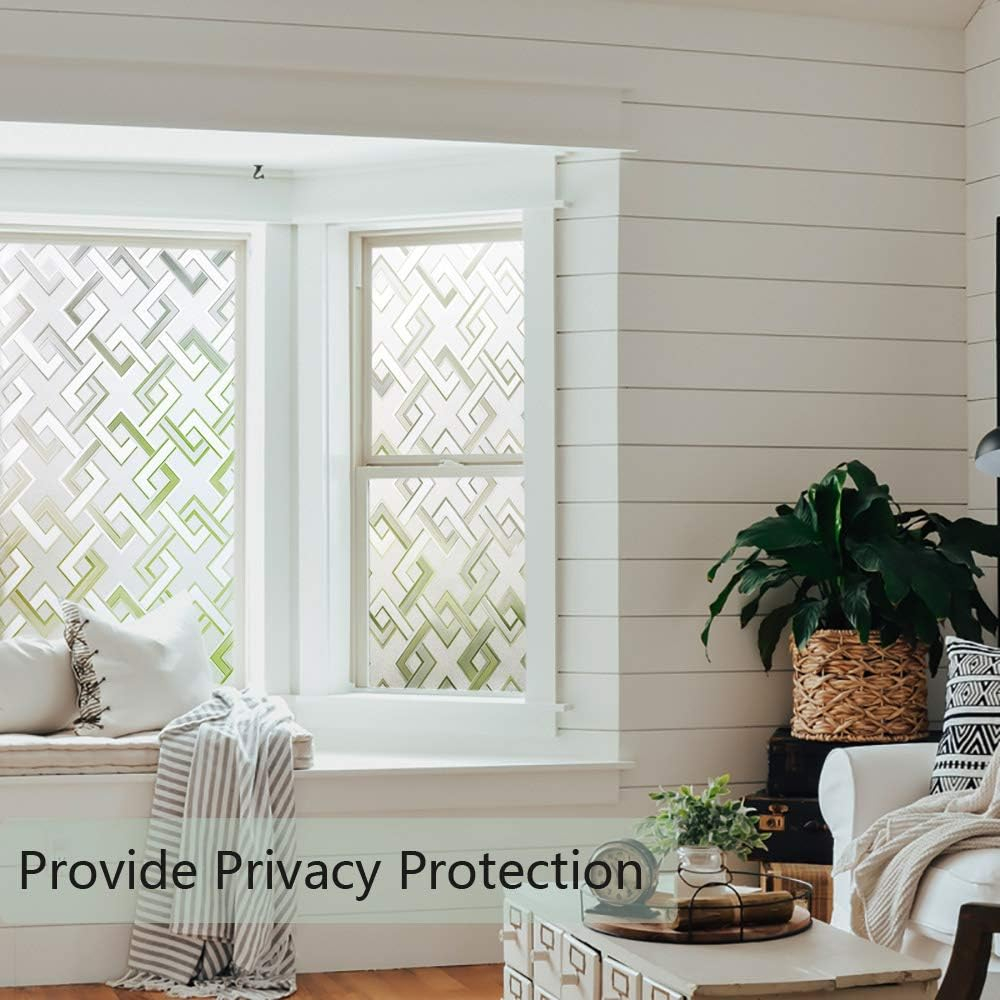 Folie decorativă pentru geam cu efect privacy 200 x 60 cm, model Romburi [4]