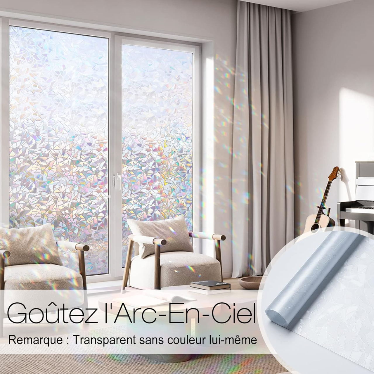 Folie geam privacy 200 x 60 cm, model Diamant, pentru casă și birou [2]