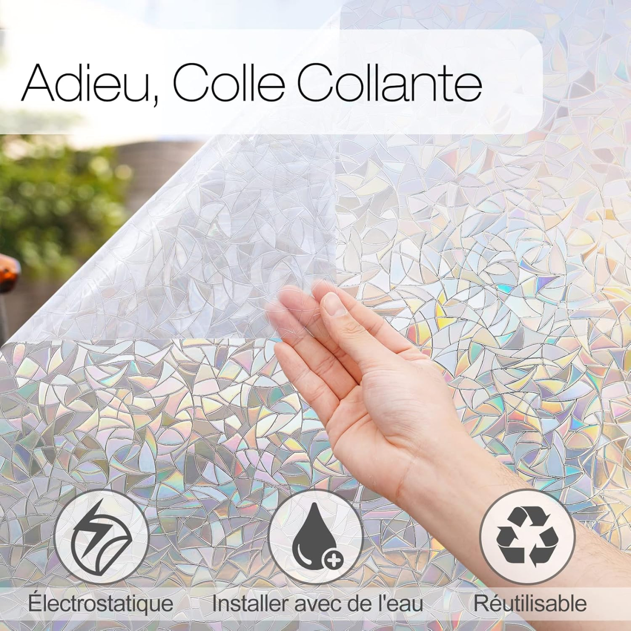 Folie geam privacy 200 x 60 cm, model Diamant, pentru casă și birou [4]