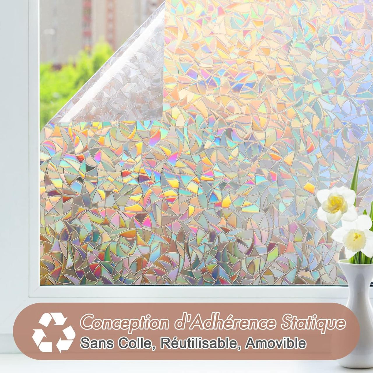 Folie geam privacy 200 x 60 cm, model Diamant, pentru casă și birou [10]