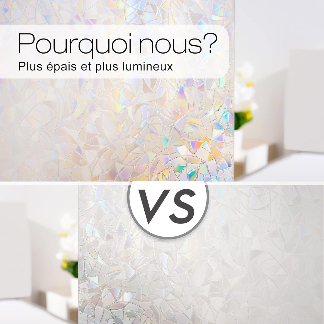 Folie geam privacy 200 x 60 cm, model Diamant, pentru casă și birou [5]