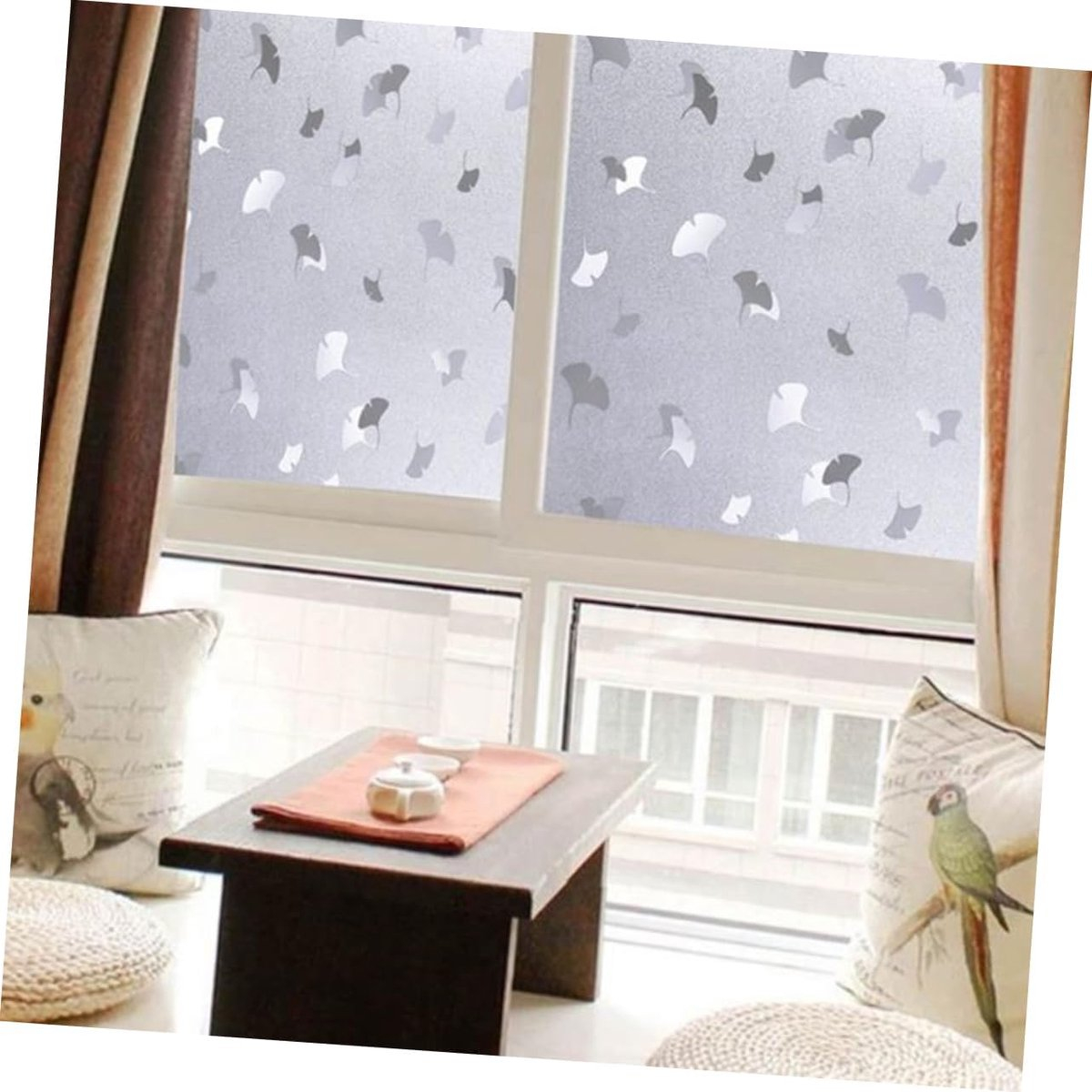 Folie geam privacy 200 x 60 cm, model Frunză Ginkgo Biloba, pentru casă și birou [2]