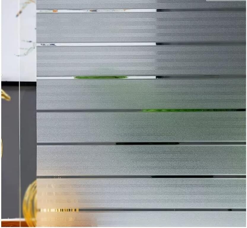 Folie privacy decorativă pentru geam 200 x 60 cm, model Strips, protecție UV [2]