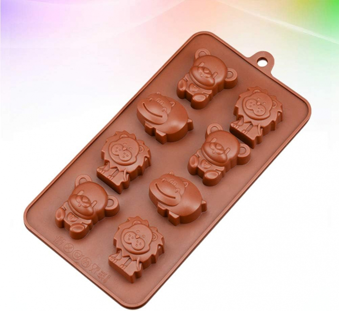 Forma din Silicon, Model Animale Salbatice pentru Ciocolata de Casa, Bomboane, Jeleuri sau Cuburi de Gheata, CBD CORAL BEST DEALS [7]