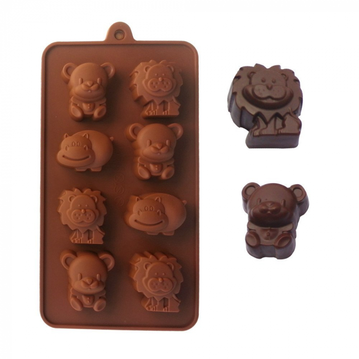 Forma din Silicon, Model Animale Salbatice pentru Ciocolata de Casa, Bomboane, Jeleuri sau Cuburi de Gheata, CBD CORAL BEST DEALS [9]