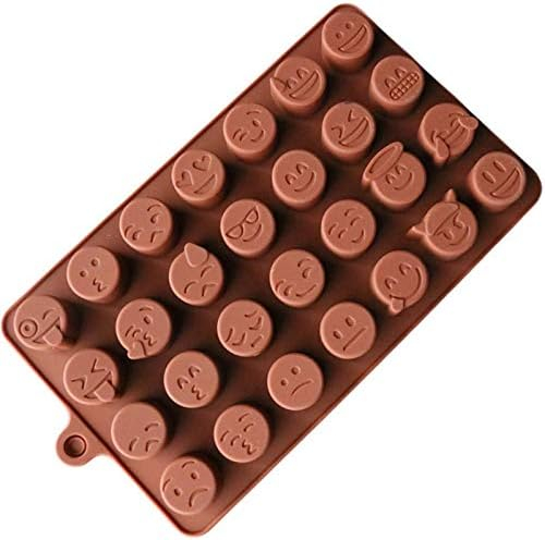 Forma din Silicon, Model Emoticoane pentru Ciocolata de Casa, Bomboane, Jeleuri sau Cuburi de Gheata, CBD CORAL BEST DEALS [1]