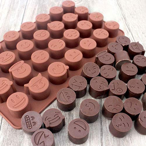 Forma din Silicon, Model Emoticoane pentru Ciocolata de Casa, Bomboane, Jeleuri sau Cuburi de Gheata, CBD CORAL BEST DEALS [8]