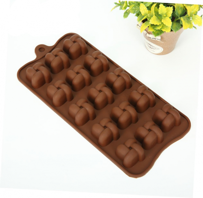 Forma din Silicon, Model Forma Impletita pentru Ciocolata de Casa, Bomboane, Jeleuri sau Cuburi de Gheata, CBD CORAL BEST DEALS [6]