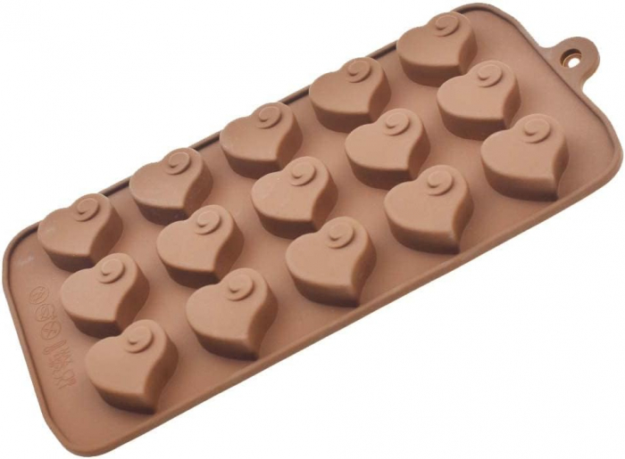 Forma din Silicon, Model Inima pentru Ciocolata de Casa, Bomboane, Jeleuri sau Cuburi de Gheata, CBD CORAL BEST DEALS [9]