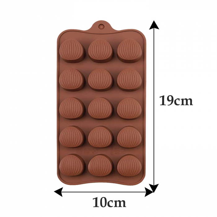 Forma din Silicon, Model Scoica pentru Ciocolata de Casa, Bomboane, Jeleuri sau Cuburi de Gheata, CBD CORAL BEST DEALS [1]