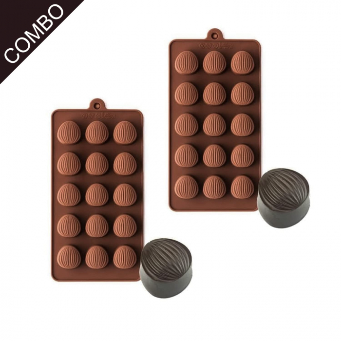 Forma din Silicon, Model Scoica pentru Ciocolata de Casa, Bomboane, Jeleuri sau Cuburi de Gheata, CBD CORAL BEST DEALS [2]