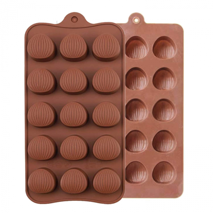 Forma din Silicon, Model Scoica pentru Ciocolata de Casa, Bomboane, Jeleuri sau Cuburi de Gheata, CBD CORAL BEST DEALS [4]
