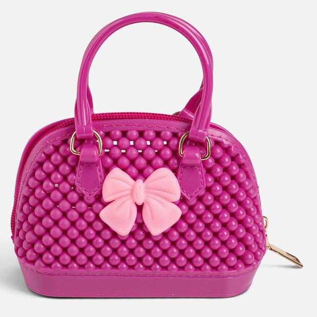 Gentuță Fucsia din PVC cu Pin Fundă [2]