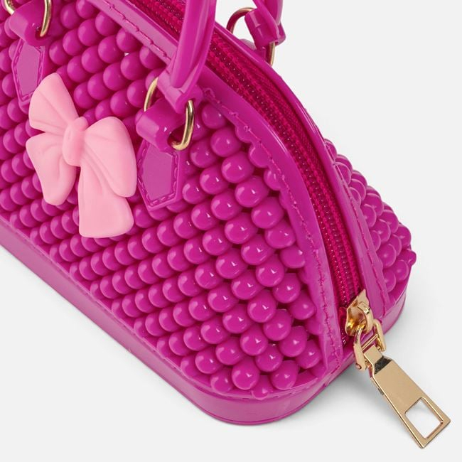 Gentuță Fucsia din PVC cu Pin Fundă [3]