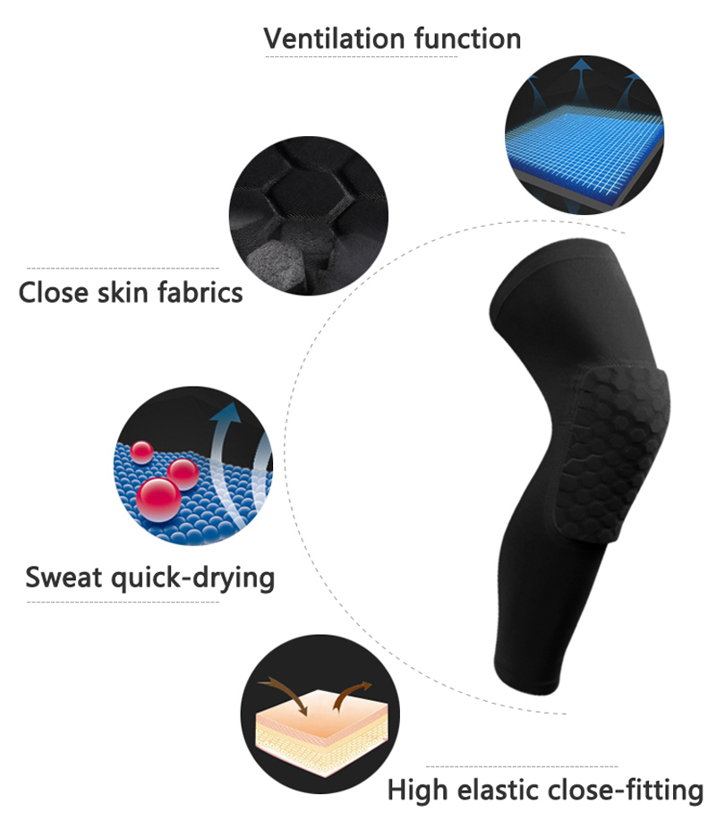 Genunchiera pentru Protectie Genunchi, Supraelastica cu Tampon, Compatibila Unisex, 48cm, Negru, CBD CORAL BEST DEALS Negru [5]