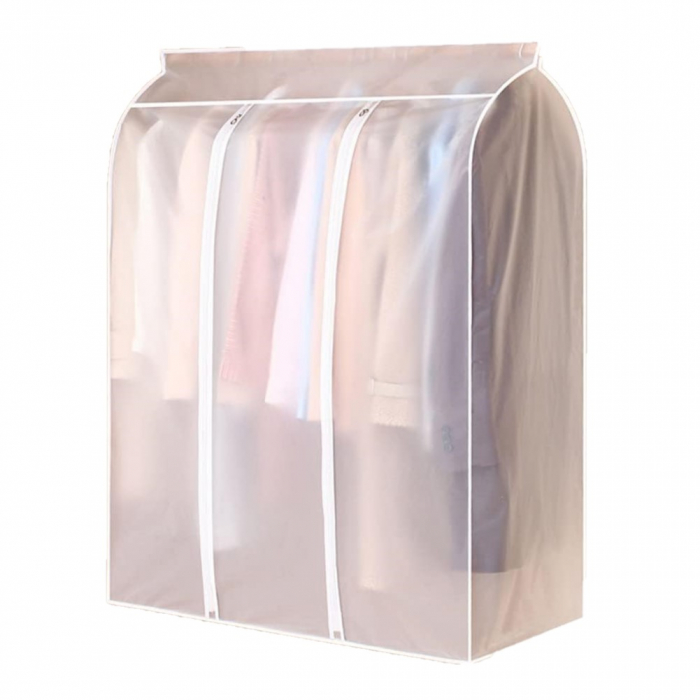 Husa Protectie Haine, pentru Dressing sau Sifonier, Material Premium Impermeabil, 50 x 60 x 150 cm, Alb, CBD CORAL BEST DEALS [1]
