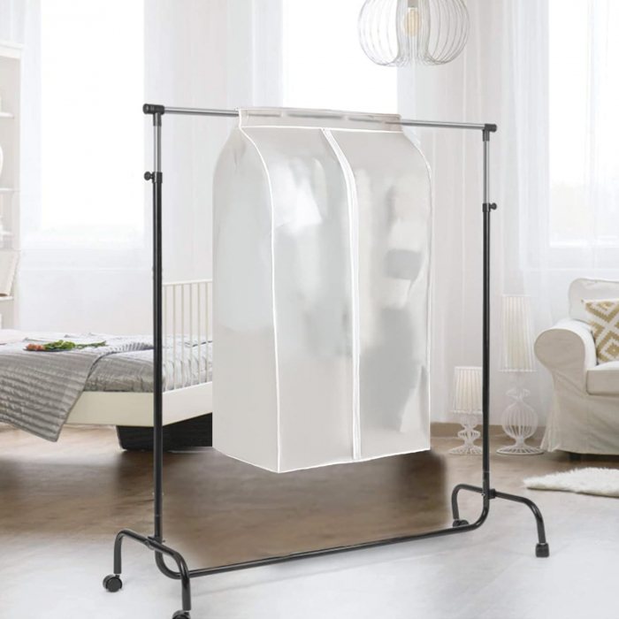 Husa Protectie Haine, pentru Dressing sau Sifonier, Material Premium Impermeabil, 50 x 60 x 150 cm, Alb, CBD CORAL BEST DEALS [4]