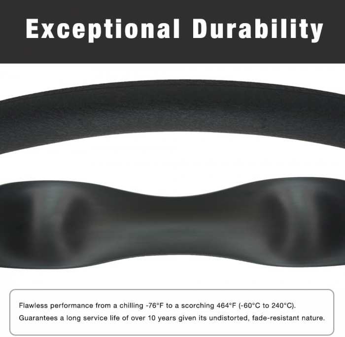 Husa Volan Negru din Silicon Elastic, Pentru Protejarea Volanului Masinii si Condus Confortabil, Universal Compatibila, Diametru 32-40 cm, CBD CORAL BEST DEALS [6]