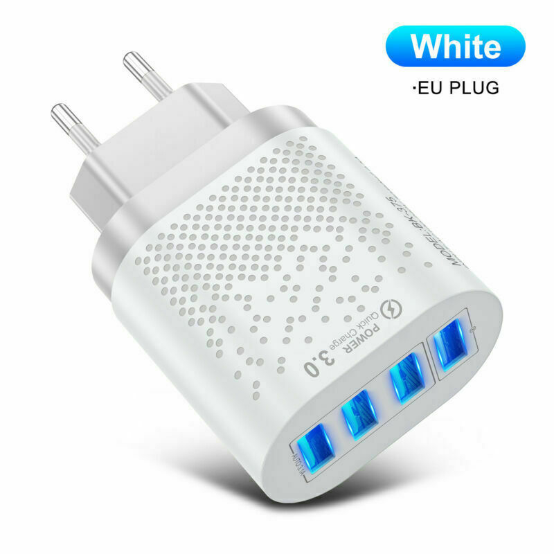 Incarcator USB cu 4 Porturi Fast Charge si Multiple Protectii, Incarcare Rapida, Premium, Alb, CBD CORAL BEST DEALS Alb 3 Ah [5]