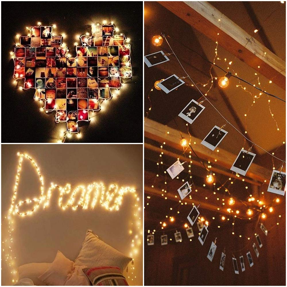Instalatie Ghirlanda cu 20 Carlige si 20 de Leduri pentru Prindere Fotografii, Lumina Alba, CBD CORAL BEST DEALS [8]