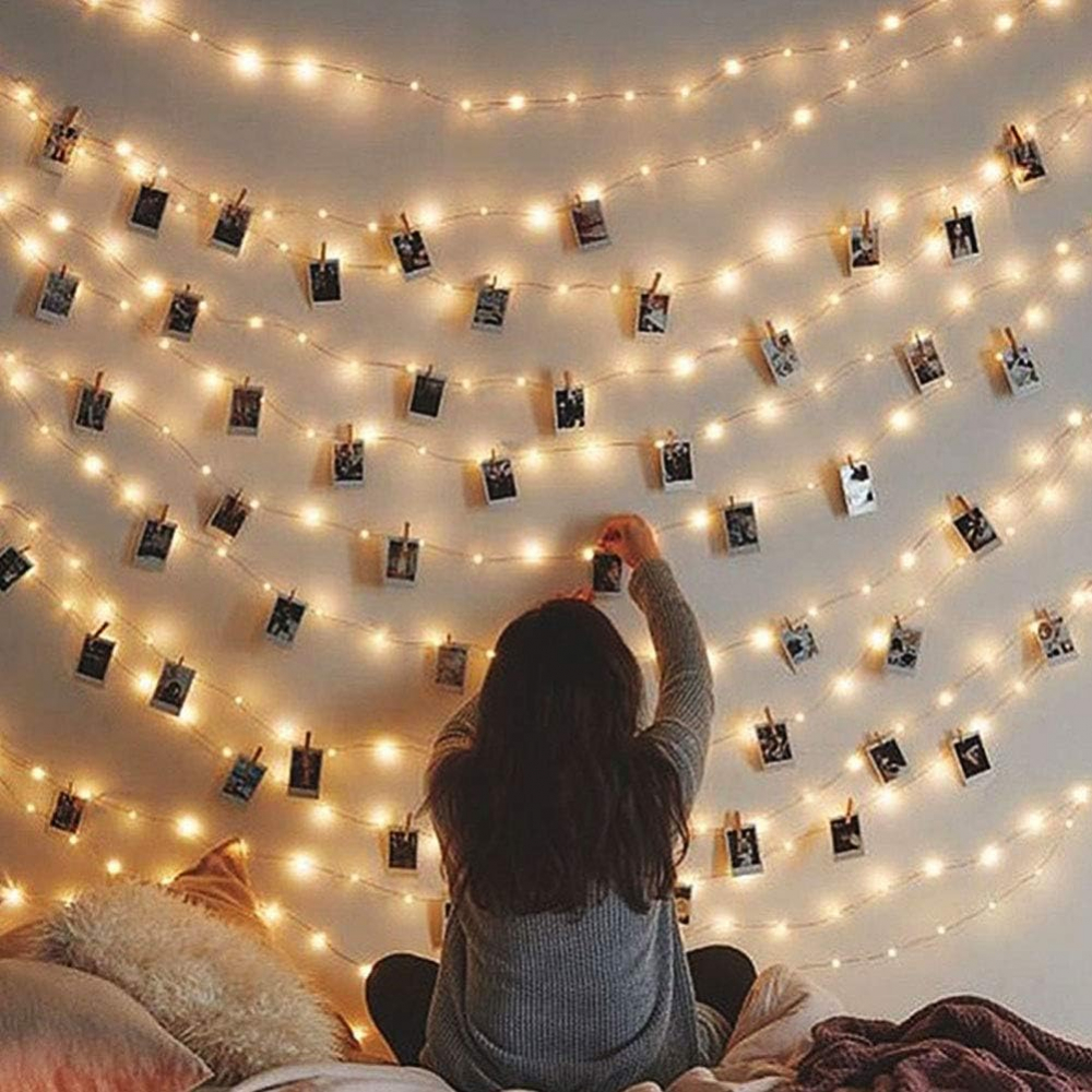 Instalatie Ghirlanda cu 20 Carlige si 20 de Leduri pentru Prindere Fotografii, Lumina Alba, CBD CORAL BEST DEALS [14]
