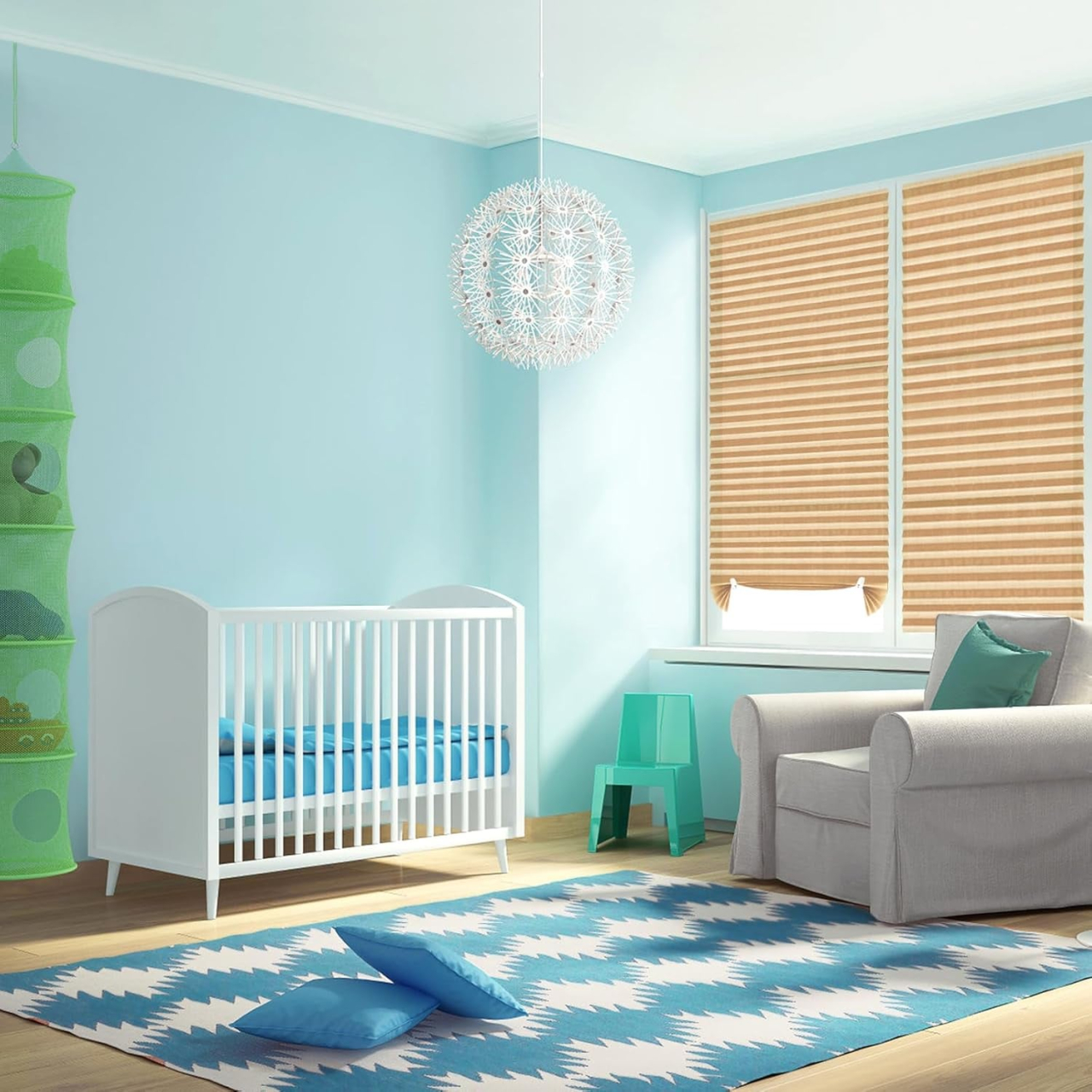 Set 4 jaluzele plisate autoadezive pentru ferestre 90 x 180 cm, Crem, fără găurire [3]