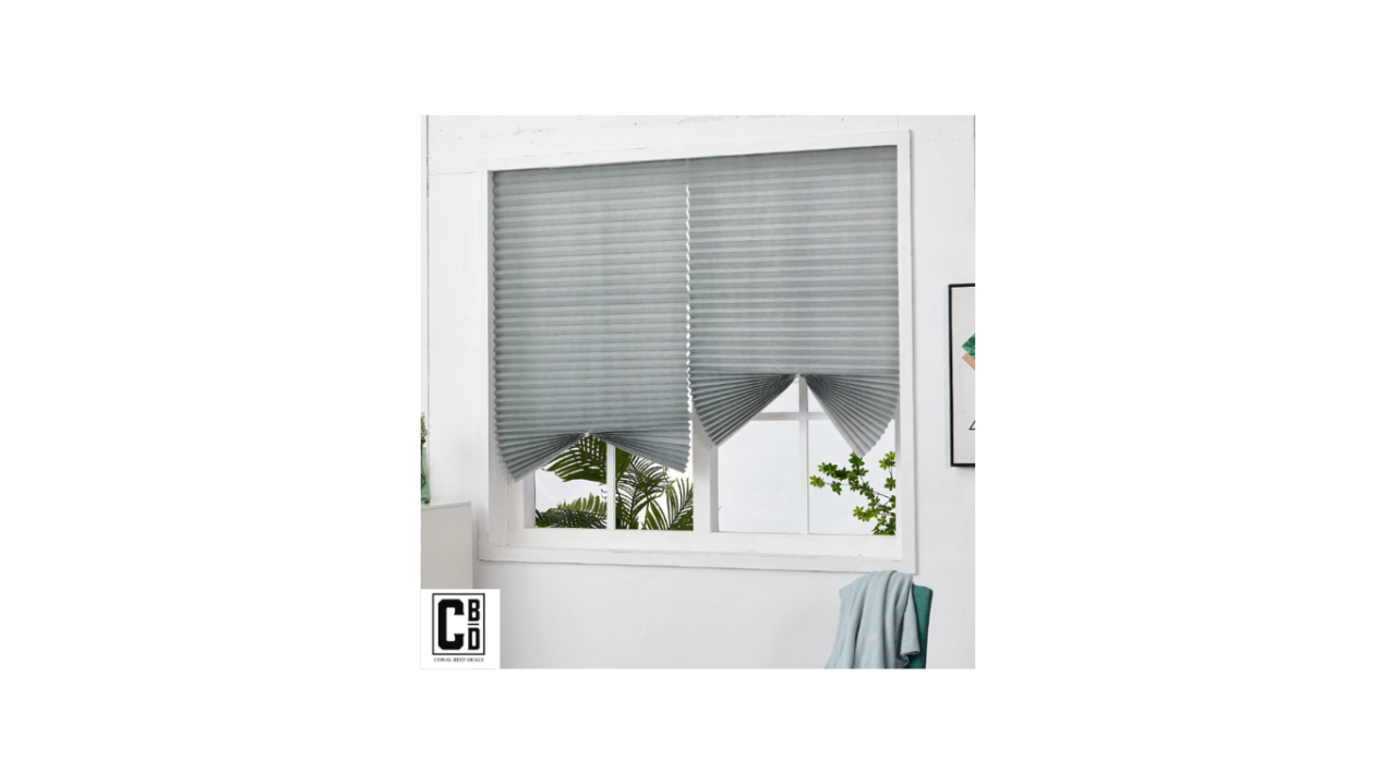 Jaluzea Plisată Autoadezivă 60×150 cm Gri - PVC Textil, Eleganță și Practicitate pentru Fereastră | Coral Best Deals [4]
