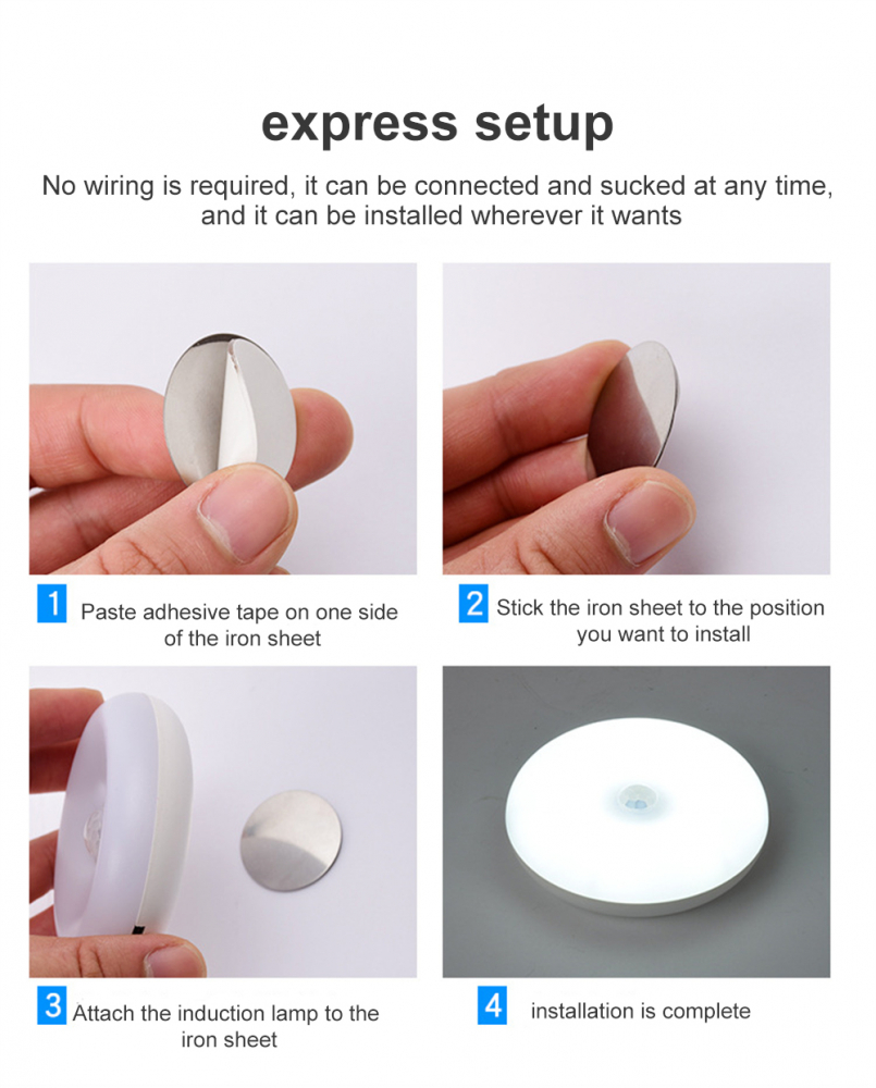 Lampa LED Inteligenta cu Senzor de Lumina, Wireless, Premium, Alb, CBD CORAL BEST DEALS 9 cm [3]