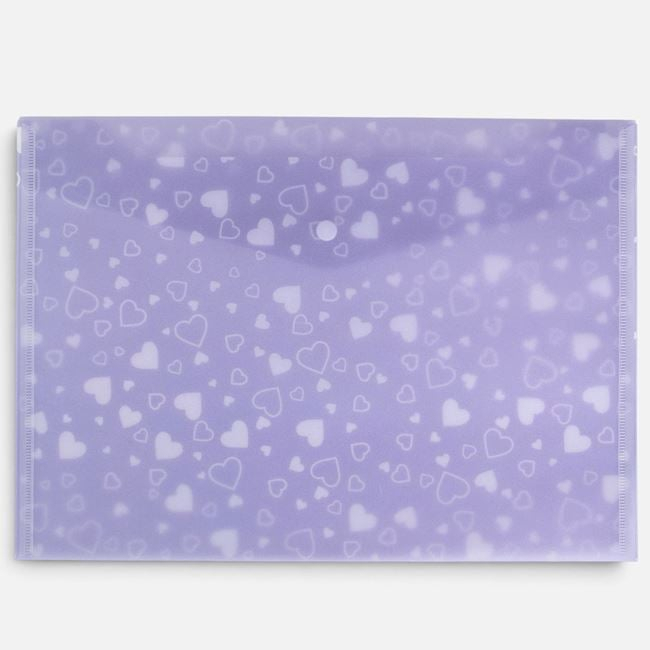 Mapă cu Capsa Mov cu Inimi Glitter 33x23,6cm [3]
