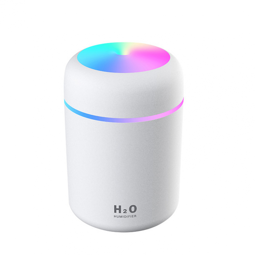 Mini Umidificator, Difuser, Model Premium cu 2 Moduri de Functionare A Luminilor si A Timpului de Functionare, Aromaterapie, Alb, Cbd Coral Best Deals [1]