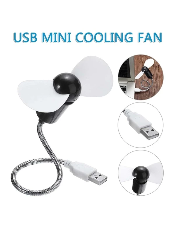 Mini Ventilator USB Reglabil pentru Calculator sau Laptop, ABS, Eficienta Maxima Premium, CBD CORAL BEST DEALS Negru [9]