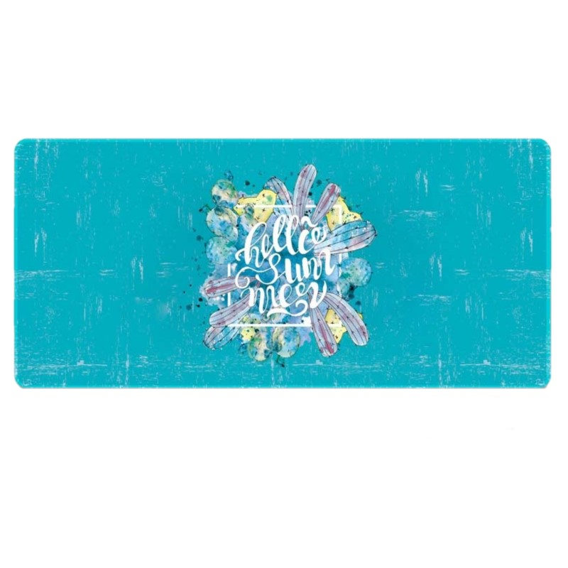 Mousepad Profesional pentru Gaming, 100 x50 cm, Baza Cauciucata si Cusaturi Laterale, Compatibil Laptop sau Calculator, Premium, Hello, CBD CORAL BEST DEALS 100 x 50 x 0.3 cm Albastru turcoaz [1]