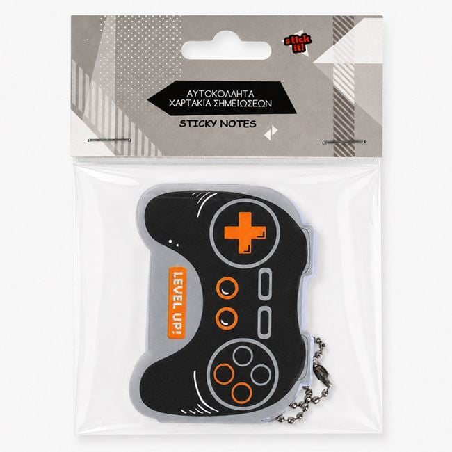 Notițe Autoadezive Gamepad cu Breloc Pufos, 6x5 cm, 75 File [2]