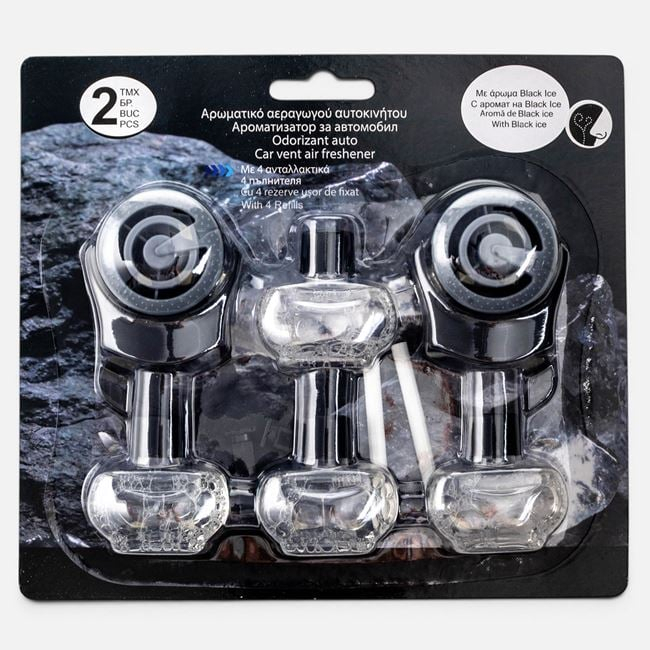 Odorizant Grilă Auto Black Ice cu 2 Rezerve [3]