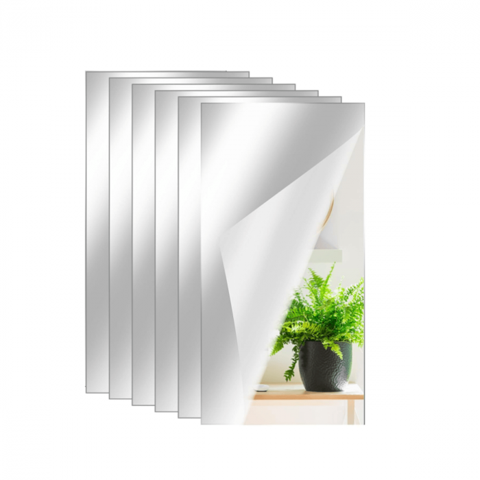 Oglinda Autoadeziva Premium, Dimensiuni 35 x 8 cm CBD CORAL BEST DEALS, Pentru Amenajarea Spatiului Interior, Model Dreptunghi, Set 36 Bucati [4]