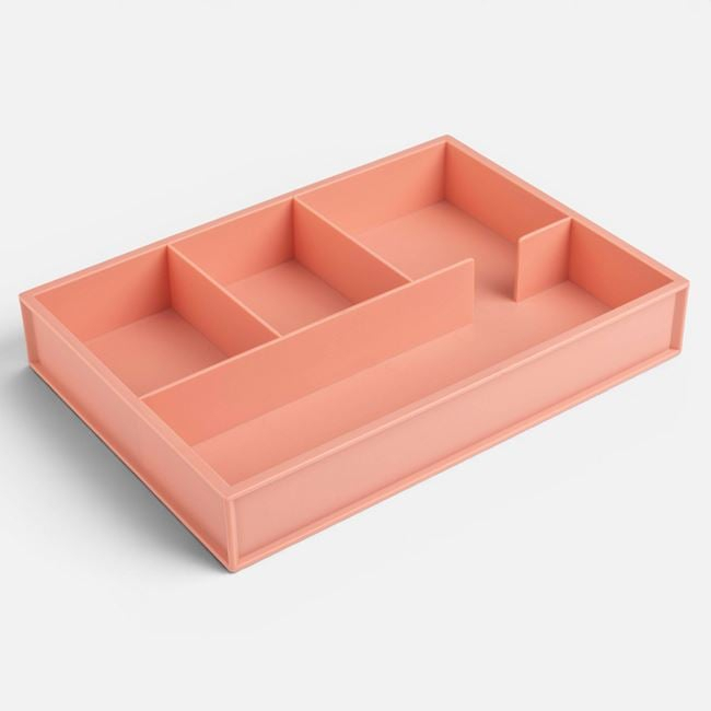 Organizator Birou Dusty Pink cu 4 Compartimente, 25 x 17,8 cm [2]