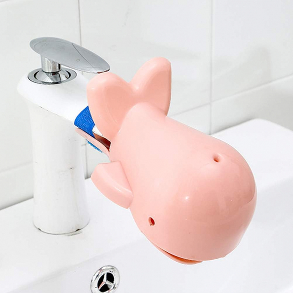 Ornament Baterie pentru Apa in Forma de Balena cu Doua Pozitii de Ghidare a Apei - Pentru Copii Compatibil Universal Baie sau Bucatarie, Roz, CBD CORAL BST DEALS Finding Dory [2]