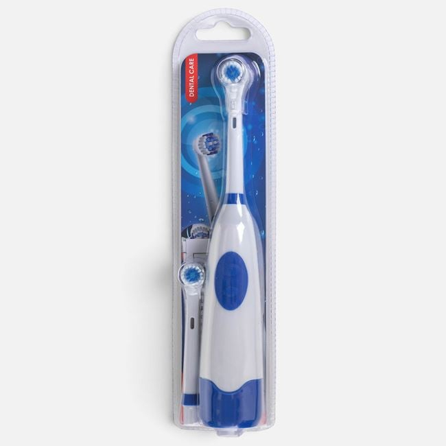 Periuță de Dinți Electrică cu Baterii & Cap de Rezervă Alb & Albastru [3]