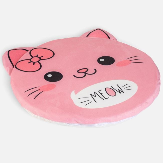 Pernă de Scaun Pisică Roz pentru Copii, Ø38 cm [3]