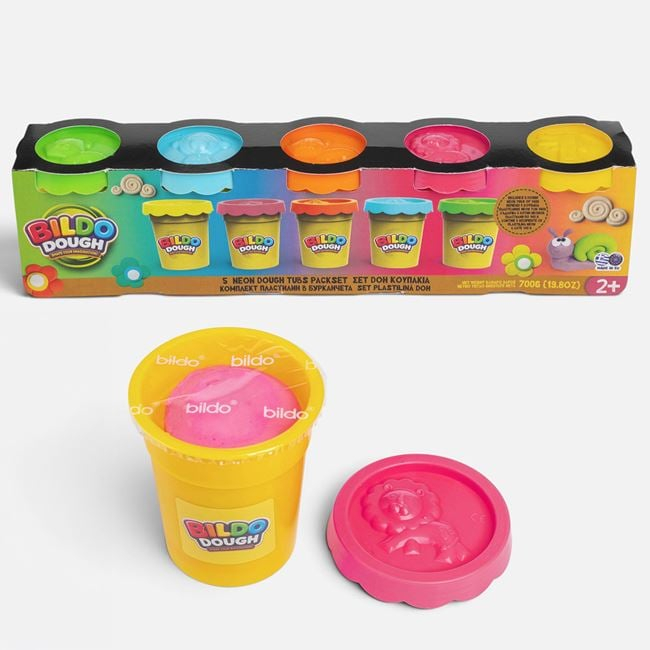 Set Plastilină Neon, 5 Borcane x 135 g [2]