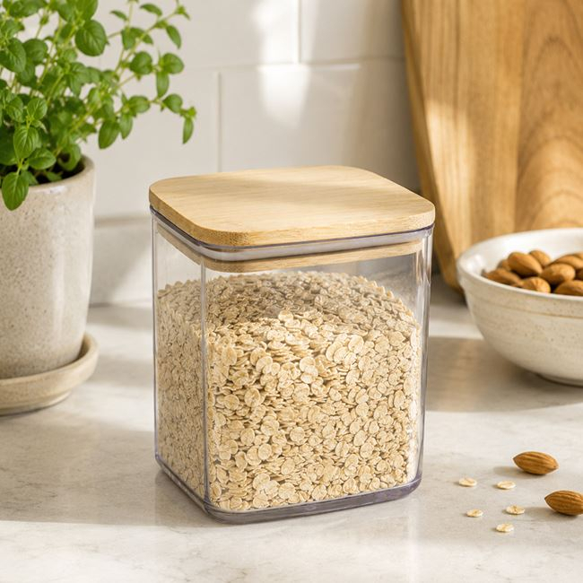 Recipient Alimente cu Capac Bambus 1 L [2]
