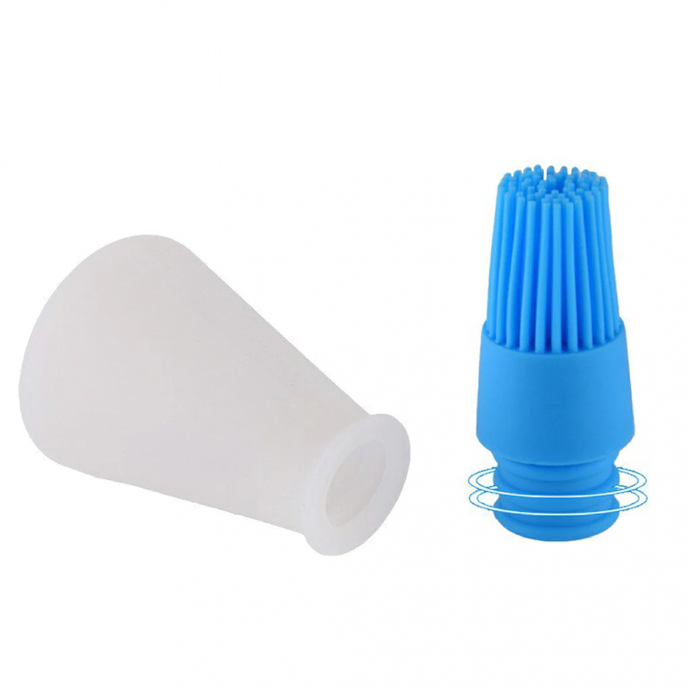 Recipient Gradat cu Pensula din Silicon,  pentru Ulei, Unt Topit sau Ou Topit, Albastru,CBD CORAL BEST DEALS Albastru [3]