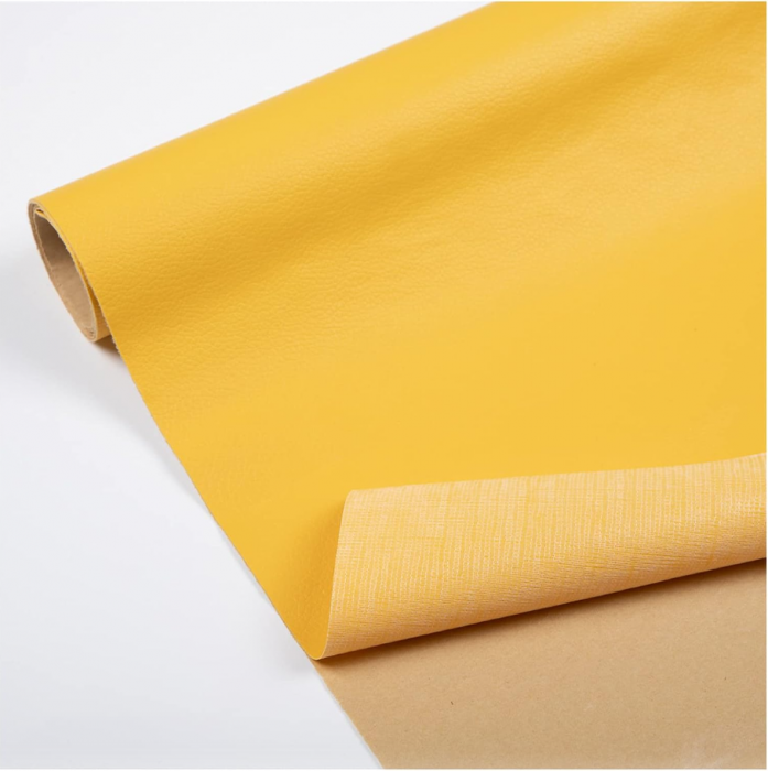 Rola din Piele Ecologica, Culoare Galben Pentru Reconditionare si Retapitare Canapea, Scaun, Interior Auto, Autoadeziv Puternic, Usor de Aplicat Dimensiune: 50 x 138 cm, Premium CBD CORAL BEST DEALS [2]