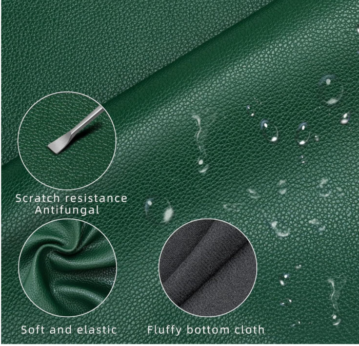 Rola din Piele Ecologica, Culoare Verde Pentru Reconditionare si Retapitare Canapea, Scaun, Interior Auto, Autoadeziv Puternic, Usor de Aplicat Dimensiune: 50 x 138 cm, Premium CBD CORAL BEST DEALS [3]