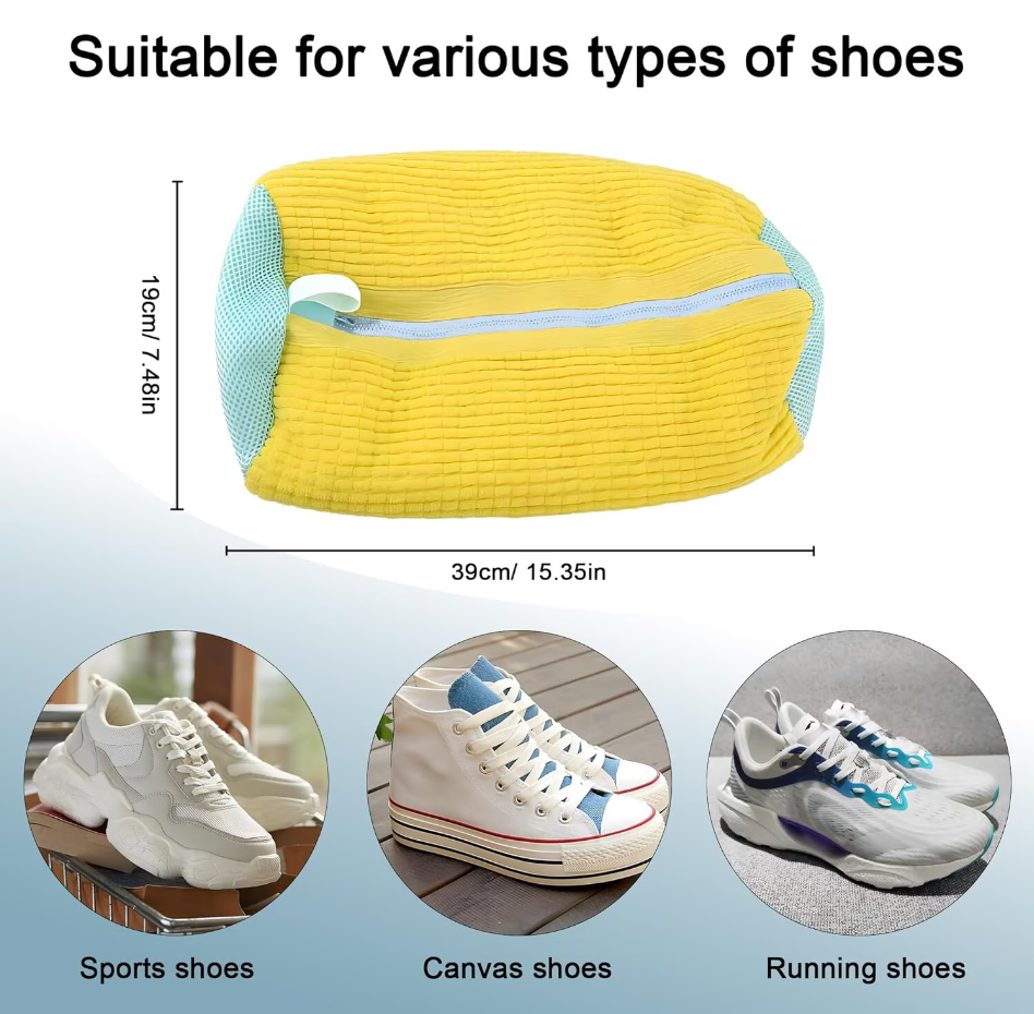 Sac spălare pantofi CoralBEstDeals 35x19 cm galben [8]