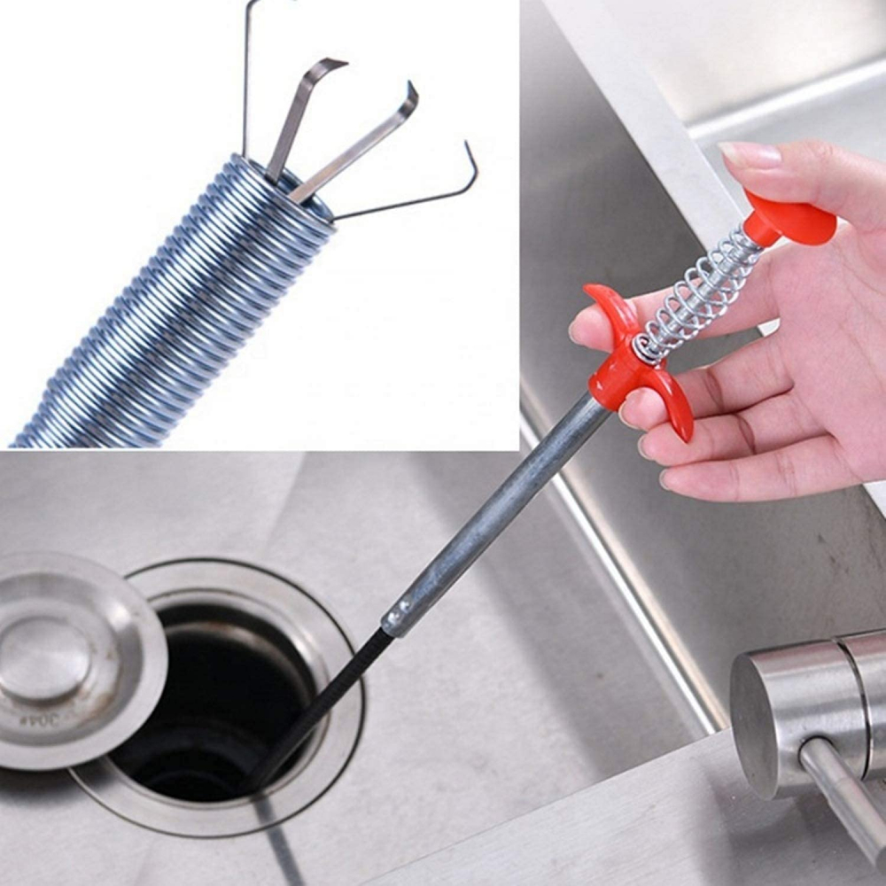 Sarpe pentru Desfundat Chiuvete, Instalatii de Scurgere si Tevi, Cazi, Cabine de Dus, WC, Sistem Mecanic Premium din Otel, Flexibil si Universal Compatibil, Negru, 90cm, CBD CORAL BEST DEALS [7]